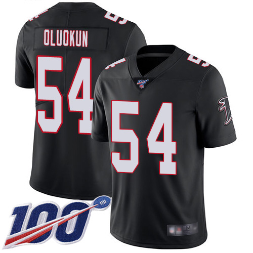Atlanta Falcons Limited Black Men Foye Oluokun Alternate Jersey NFL Football #54 100th Season Vapor Untouchable